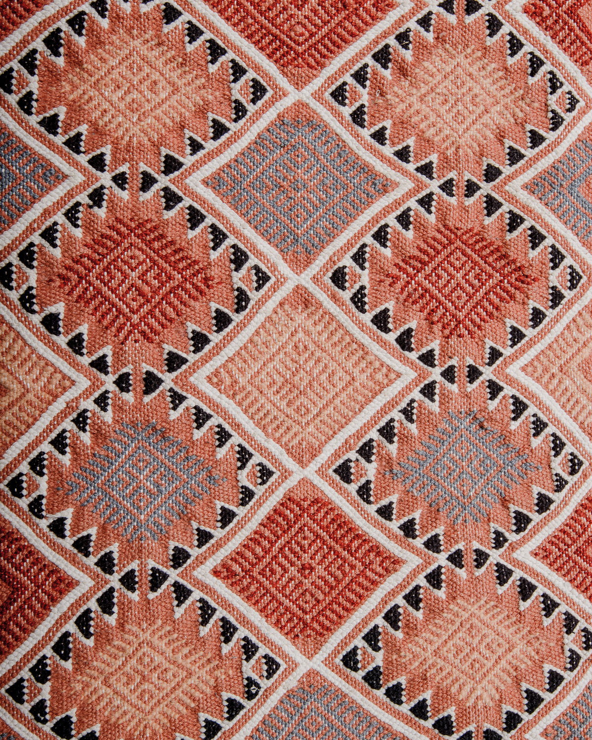 Texture of a flat-woven kelim rug.